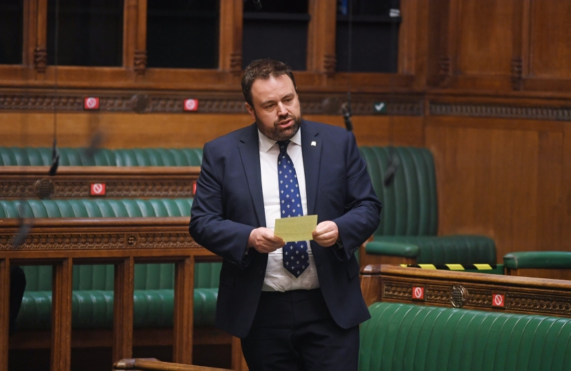 Chris Loder MP in the House of Commons