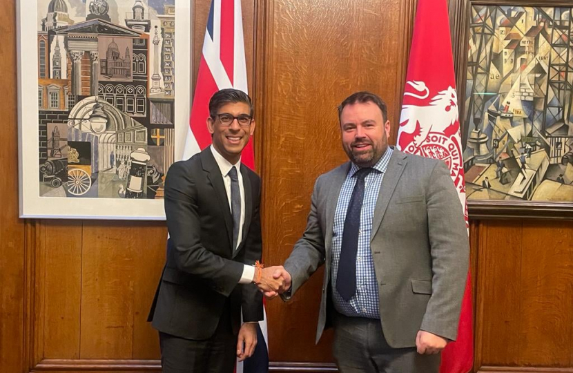 Chris Loder MP with Chancellor Rishi Sunak