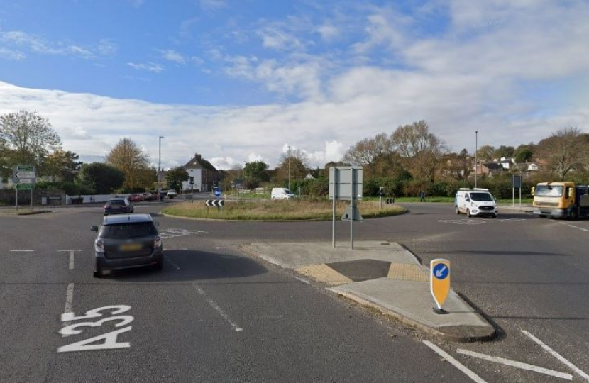 A35 roundabout at Bridport