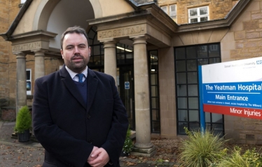 Chris at the Yeatman hospital