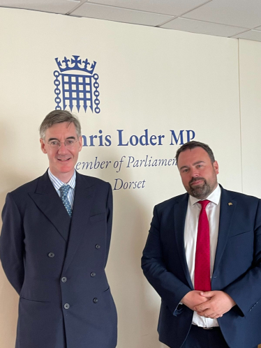 Chris Loder MP with Jacob Rees-Mogg MP